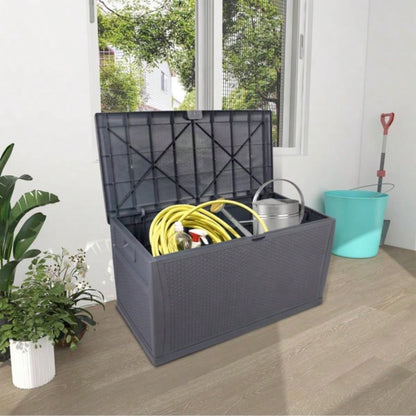 120gal 460L Outdoor Garden Plastic Storage Deck Box Chest Tools Cushions Toys Lockable Waterproof