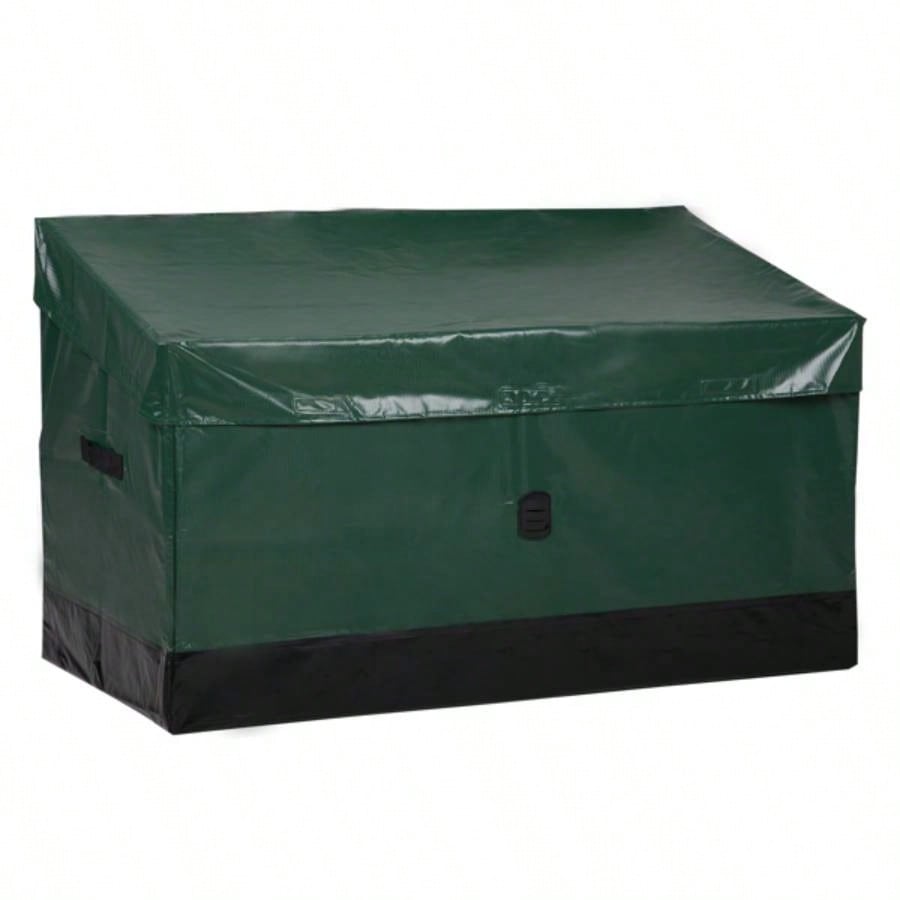 130 Gallon Waterproof Deck Box, Portable Outdoor PVC Storage Box All Weather, Camping Boat Garden Poolside Yard, Green