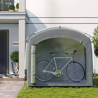 Dark Gray Bike Storage Shed Tent 3 - 4 Bicycles