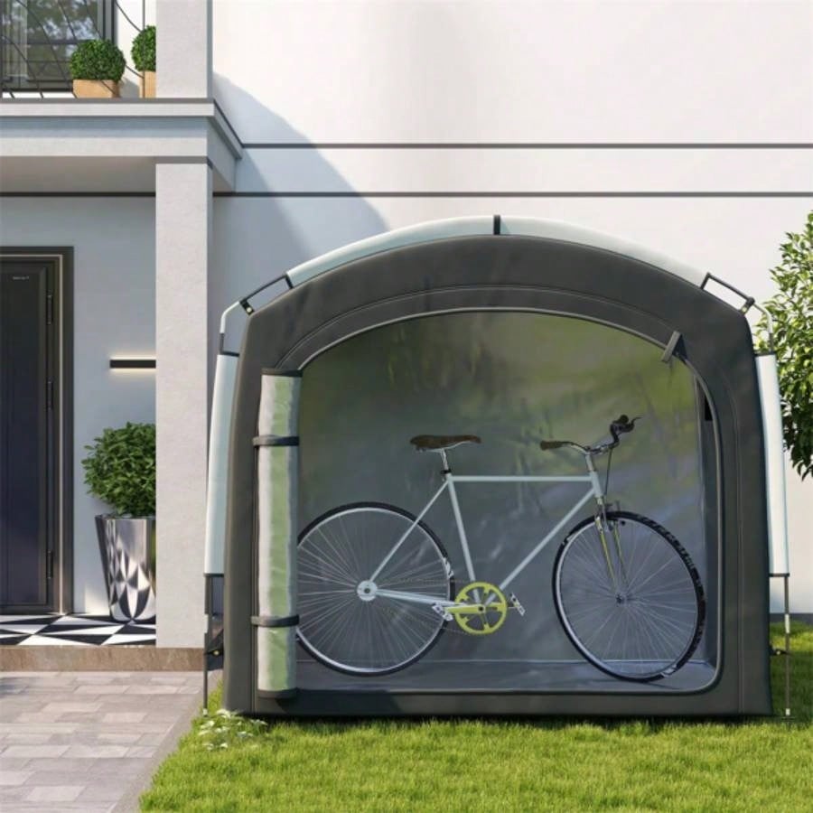 Black Bike Storage Shed Tent 3 - 4 Bicycles