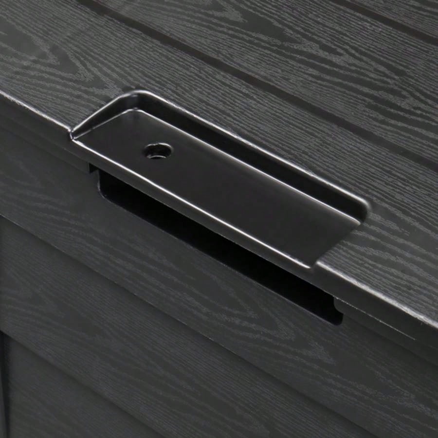 75gal 280L Outdoor Garden Plastic Storage Deck Box Chest Tools Cushions Toys Lockable BLACK