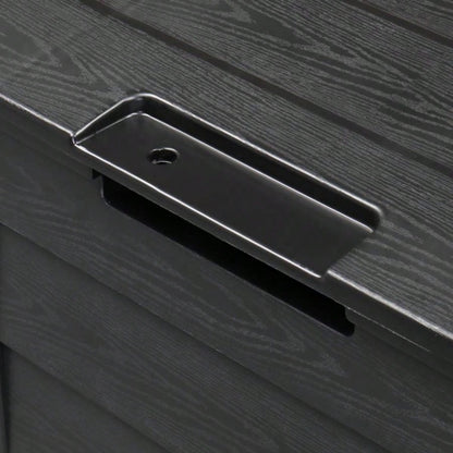 75gal 280L Outdoor Garden Plastic Storage Deck Box Chest Tools Cushions Toys Lockable BLACK