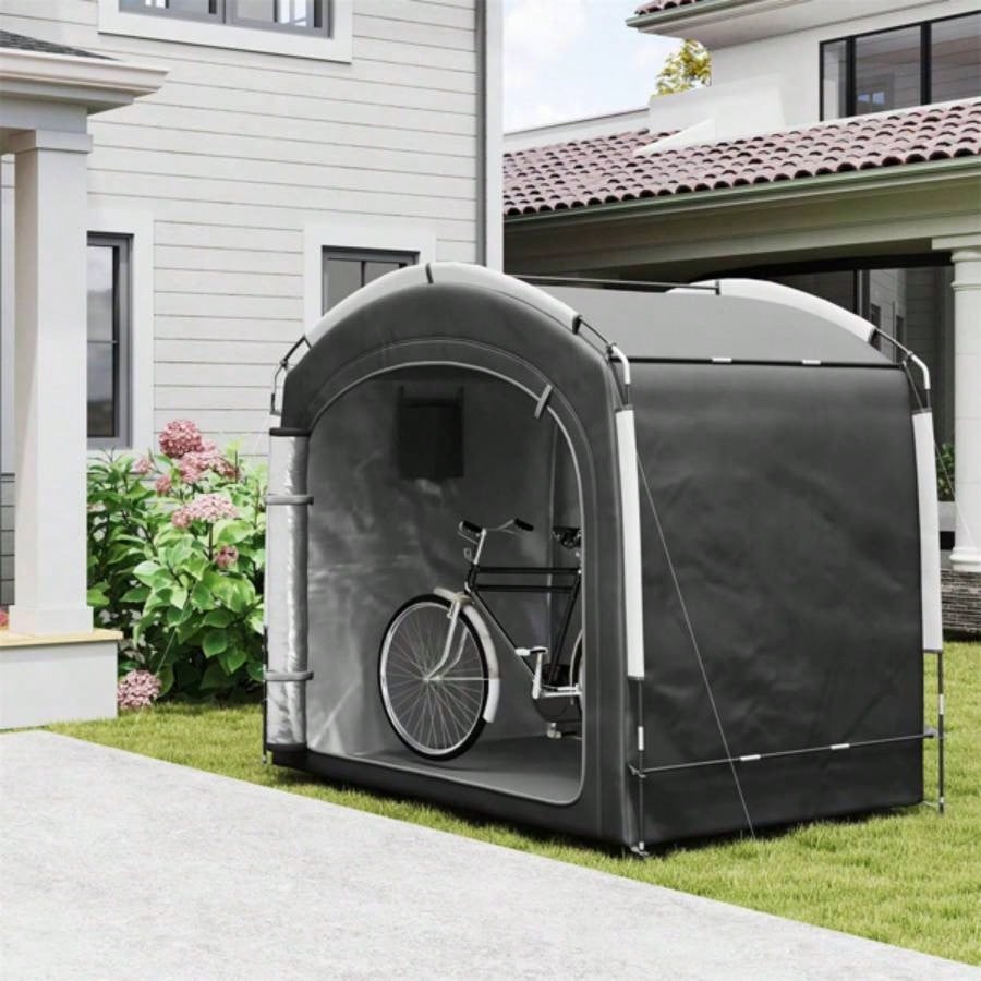 Black Bike Storage Shed Tent 3 - 4 Bicycles