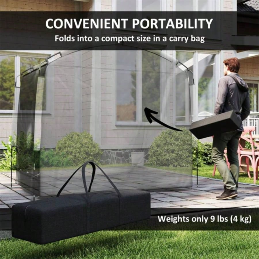 Black Bike Storage Shed Tent 3 - 4 Bicycles