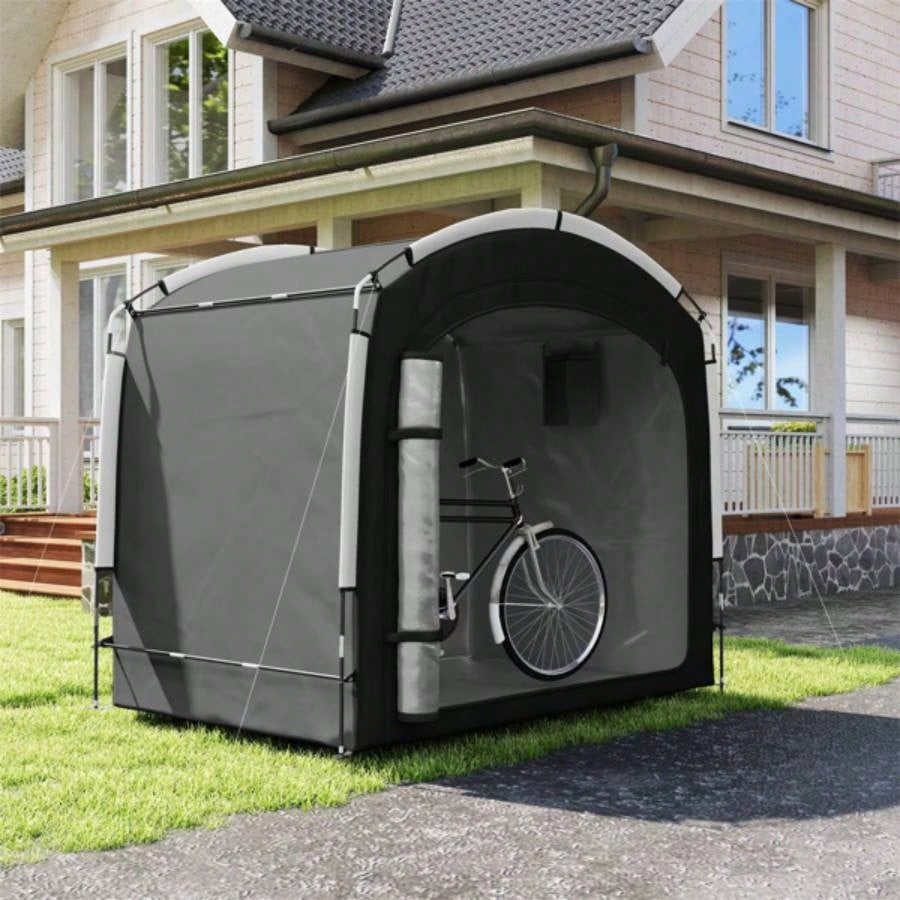 Black Bike Storage Shed Tent 3 - 4 Bicycles