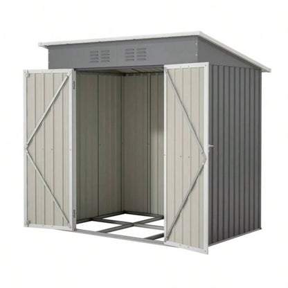 639; 439; Outdoor Metal Storage Shed Garden Tools Lockable Door With Floor Frame