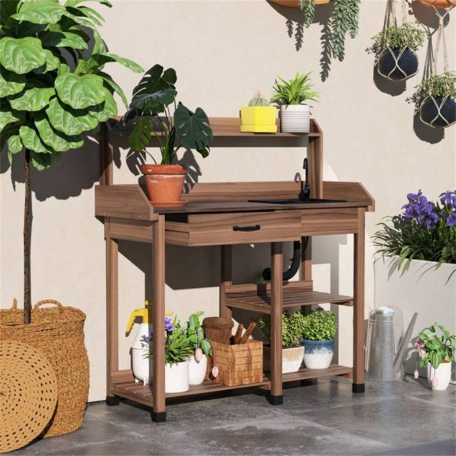 Garden Work Open Shelf Storage