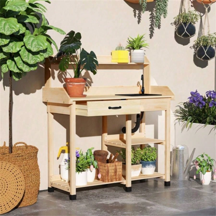 Garden Work Open Shelf Storage