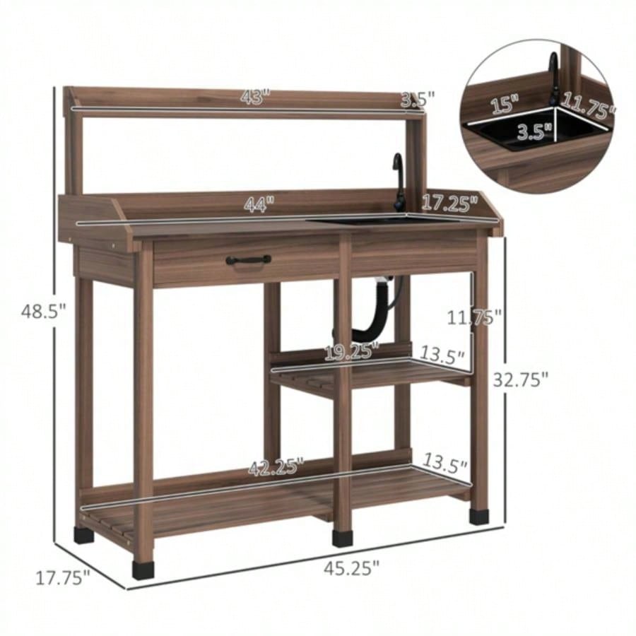 Garden Work Open Shelf Storage