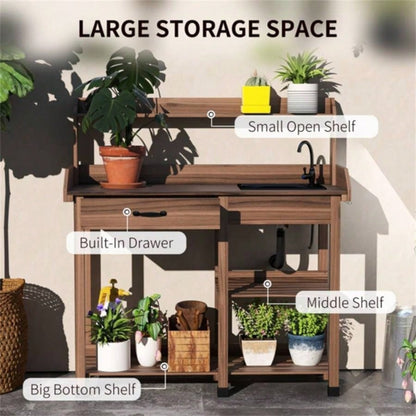 Garden Work Open Shelf Storage