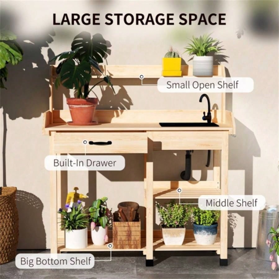 Garden Work Open Shelf Storage