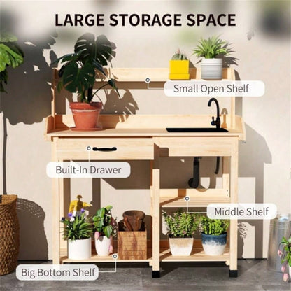 Garden Work Open Shelf Storage