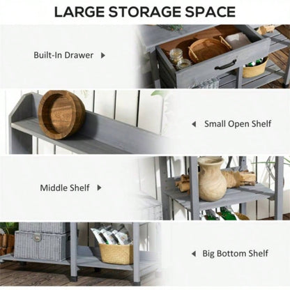 Garden Work Open Shelf Storage