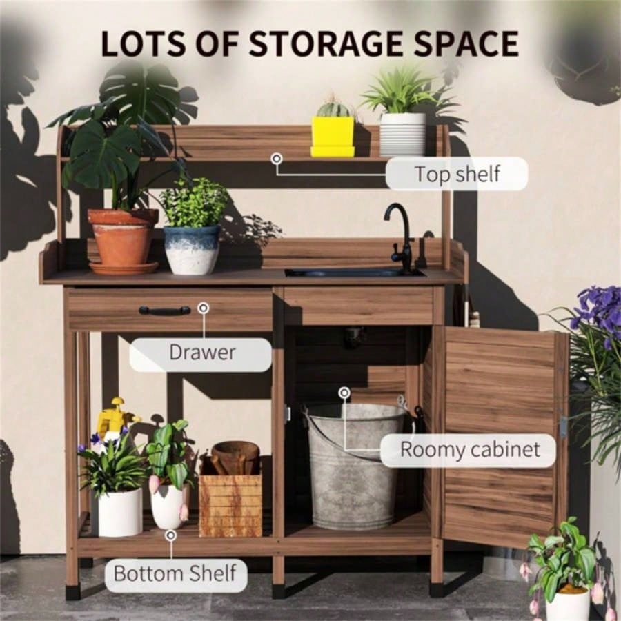 Garden Work Open Shelf Storage