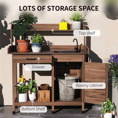 Garden Work Open Shelf Storage