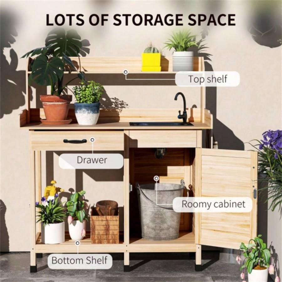 Garden Work Open Shelf Storage