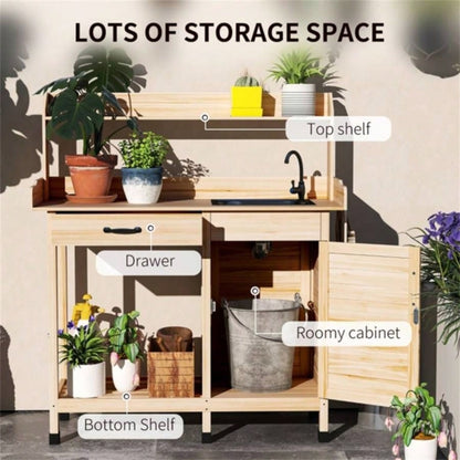 Garden Work Open Shelf Storage