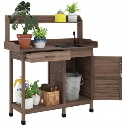 Garden Work Open Shelf Storage