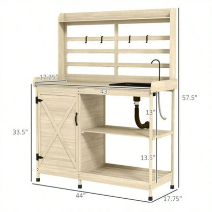 Garden Work Open Shelf Storage
