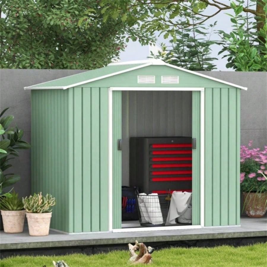Steel Storage Shed Garden house 39; 439; White - AS Prohibited by