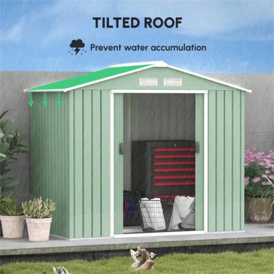 Steel Storage Shed Garden house 39; 439; White - AS Prohibited by