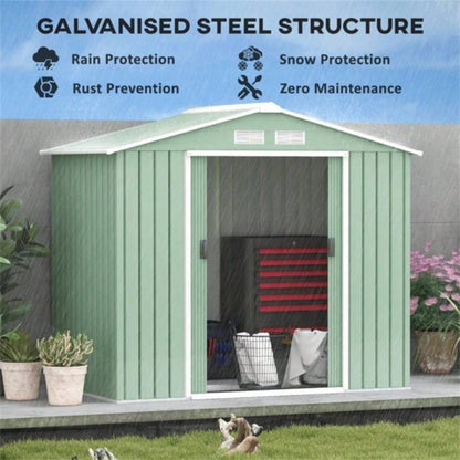 Steel Storage Shed Garden house 39; 439; White - AS Prohibited by