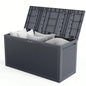 90gal Outdoor Garden Plastic Storage Deck Box Chest Tools Cushions Toys Lockable