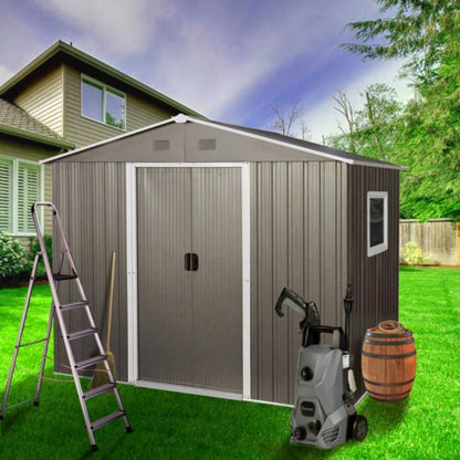 8ftx 6ft Outdoor Metal Storage Shed with Window