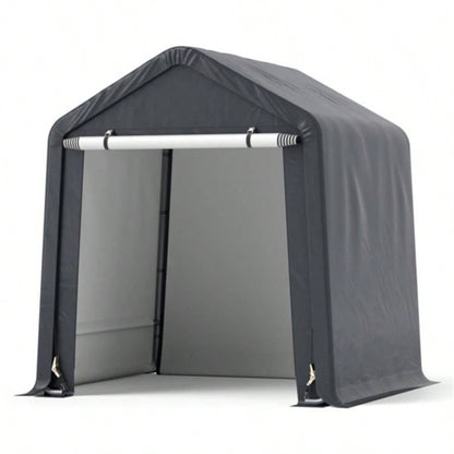 8#39; 6.5#39; Portable Motorcycle Outdoor Storage Shelter, Crafted from 180G PE