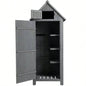 30.3L X 21.3 X 70.5H Outdoor Storage Cabinet Shed Wooden Garden Shed Gray