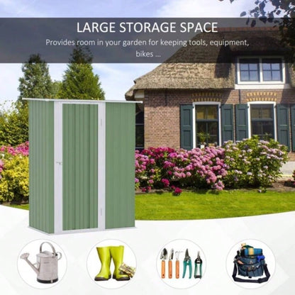 Metal Outdoor Storage Shed, Garden House Cabinet - 539; 339; Green - AS Prohibited by