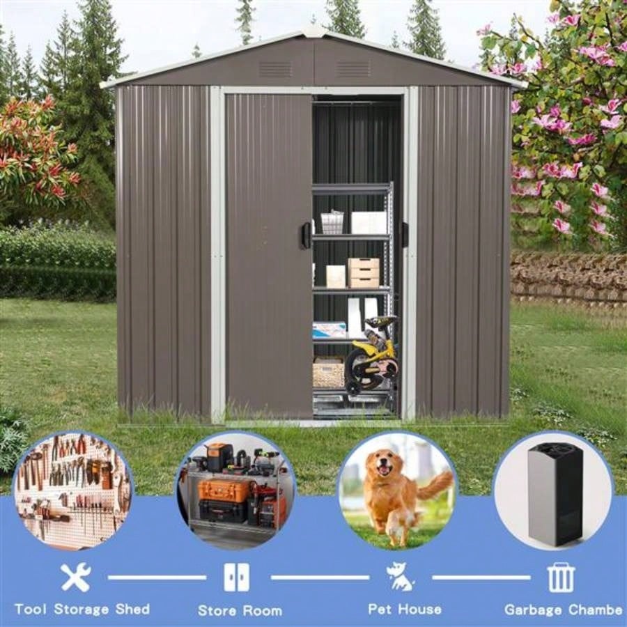 8ftx 4ft Outdoor Metal Storage Shed