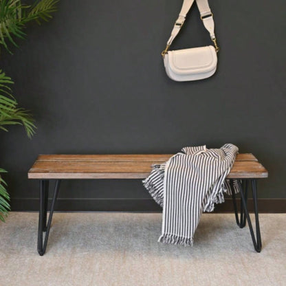 Aryven Industrial Wood Dining, Rustic Dark Pine