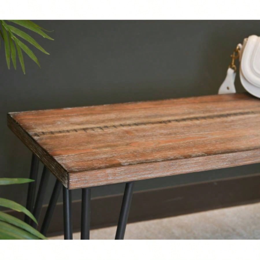Aryven Industrial Wood Dining, Rustic Dark Pine