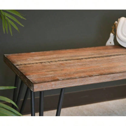 Aryven Industrial Wood Dining, Rustic Dark Pine
