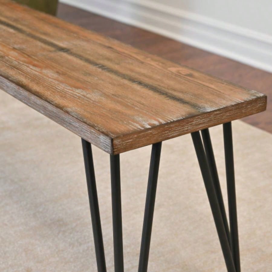 Aryven Industrial Wood Dining, Rustic Dark Pine