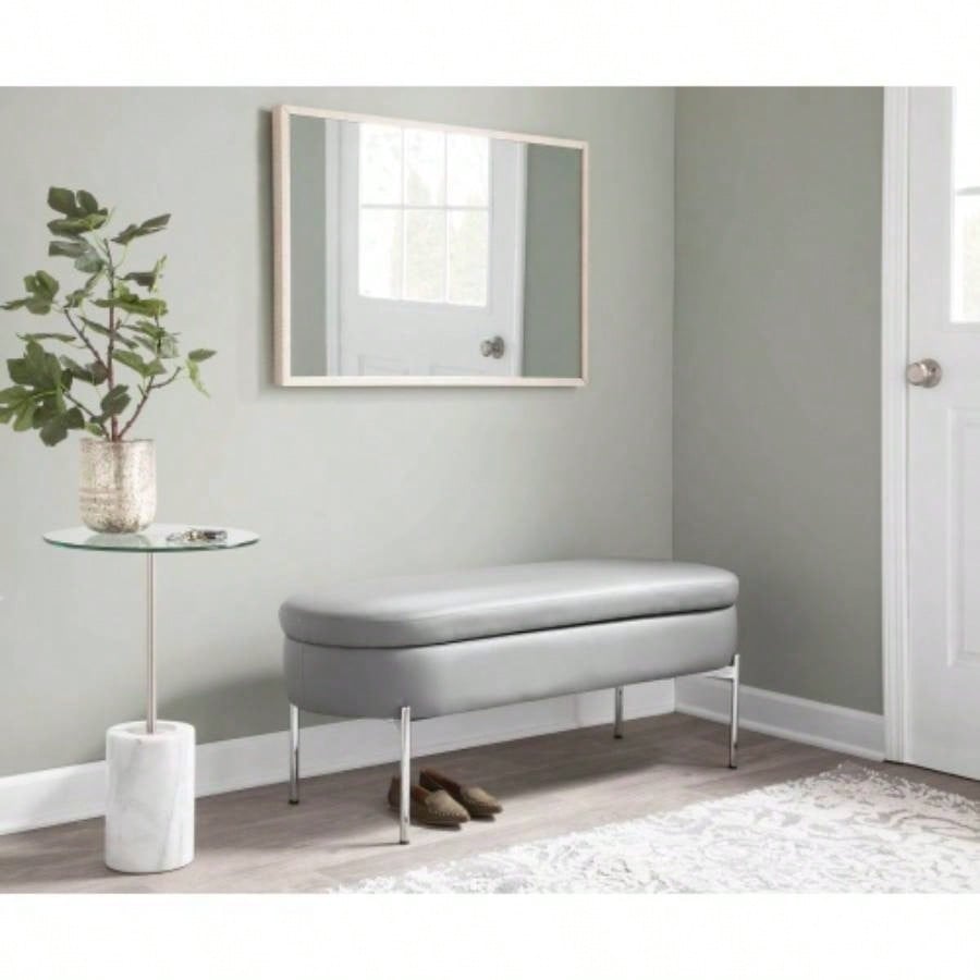 Contemporary/Glam Storage in Metal and Faux Leather by LumiSource