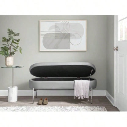 Contemporary/Glam Storage in Metal and Faux Leather by LumiSource