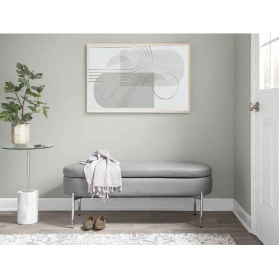 Contemporary/Glam Storage in Metal and Faux Leather by LumiSource