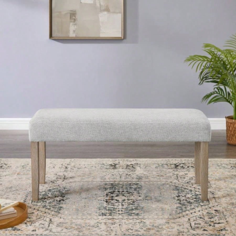 Tabitha Light Oak Dining with Light Gray Fabric
