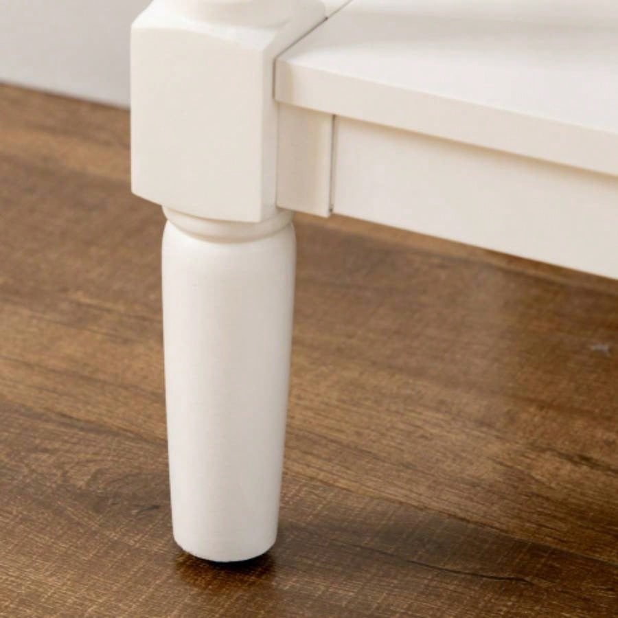 Console Table with Drawers, Vintage Entryway Table with 2 Drawers, Cabinets and Bottom Shelf, Retro Sofa Table Living Room, Bedroom, White