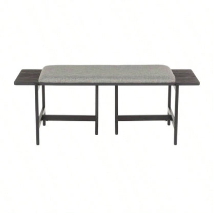 Contemporary in Black Metal and Fabric with Black Wood Accents by LumiSource