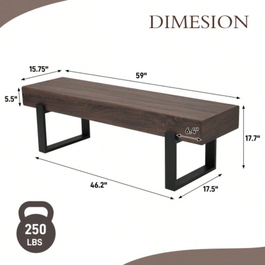 59 Dining, Farmhouse Indoor Kitchen Table Benches, Bed, Industrial Shoe, Entryway Benches