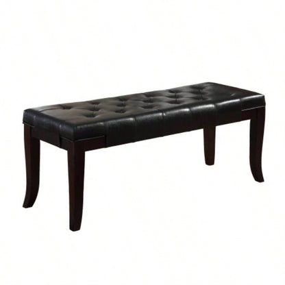 Linon Tufted, Faux Leather, Espresso