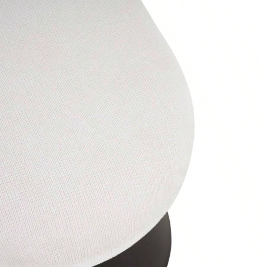 Dining Dining Room, Upholstered Bedroom End of Bed Entryway Fabric Ottoman Living Room, Beige Stool Top Black Iron Leg 300 LBS Weight Capacity