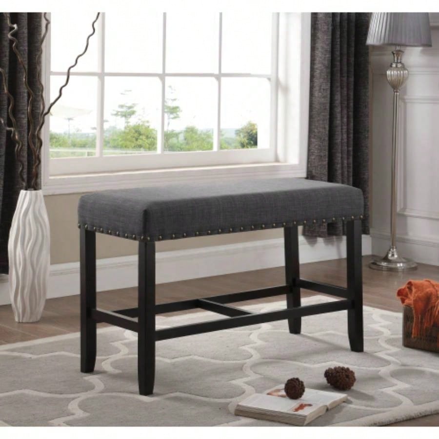 Biony Fabric Counter Height Dining with Nailhead Trim,