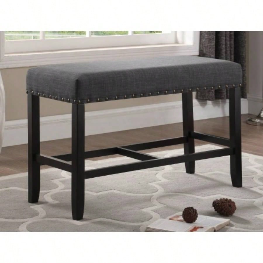 Biony Fabric Counter Height Dining with Nailhead Trim,