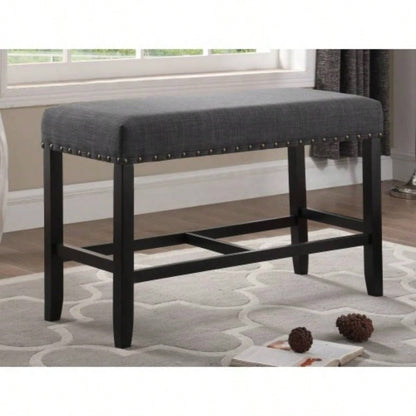 Biony Fabric Counter Height Dining with Nailhead Trim,
