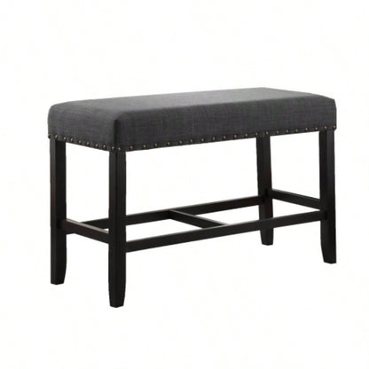 Biony Fabric Counter Height Dining with Nailhead Trim,