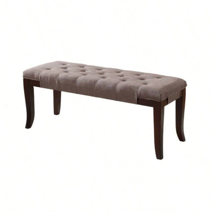 Linon Tufted, Fabric, Brown